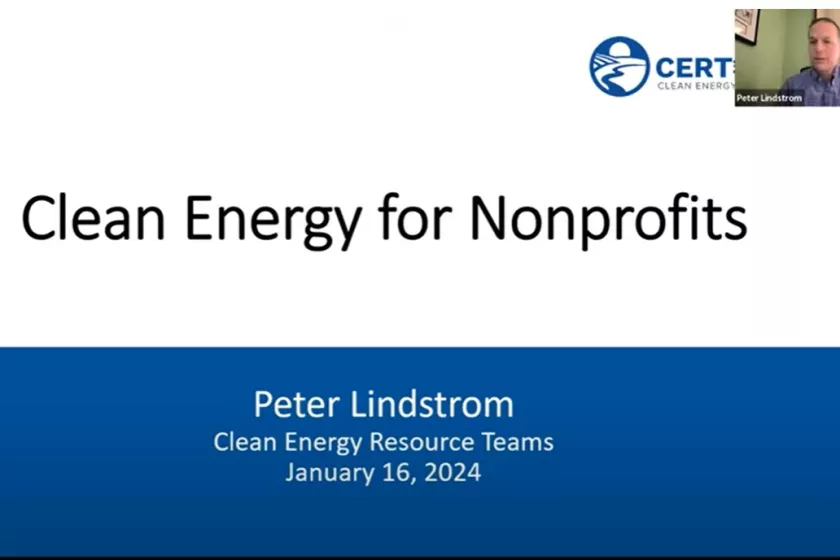 Clean energy for nonprofits slide